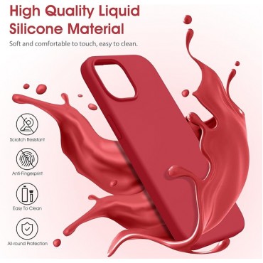 Liquid Silicone Phone Case - Bright Red