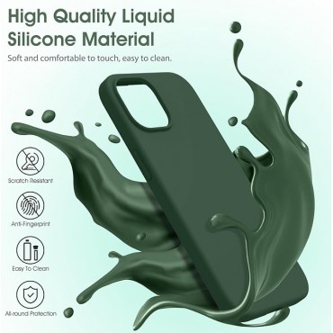 Liquid Silicone Phone Case - Dark Green