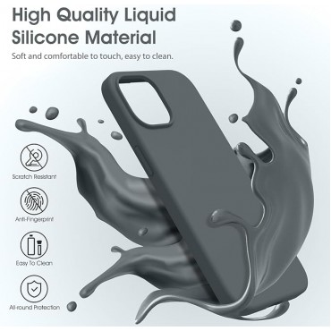 Liquid Silicone Phone Case - Dark Grey