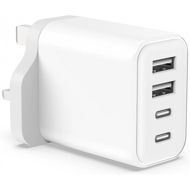 40W USB C - 4-Port Fast Charging Adaptor