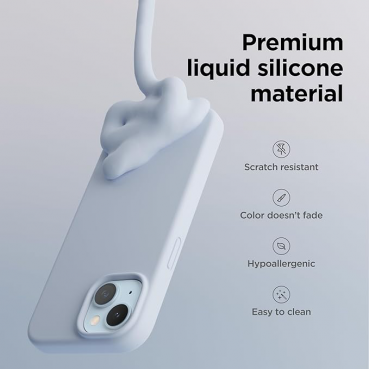 Liquid Silicone Phone Case - Light Blue