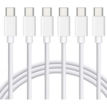 3Pack 6FT 60W USB C Charger Cable  white