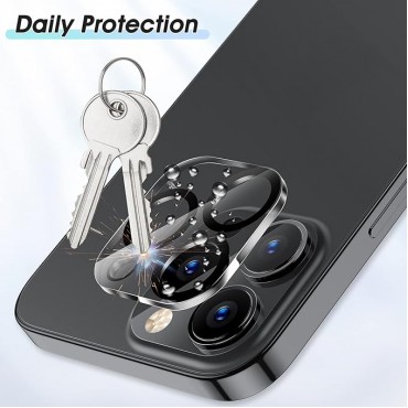 9H Tempered Glass Camera Lens Protector,Black