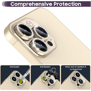 9H Tempered Glass Camera Lens Protector,Diamonds Bling