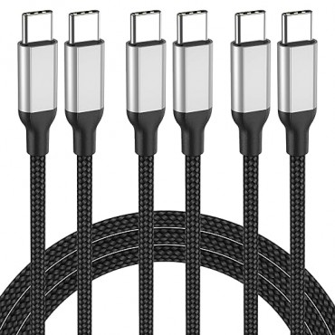 2ft USB C to USB C Cable 3Pack, 60W(3A)