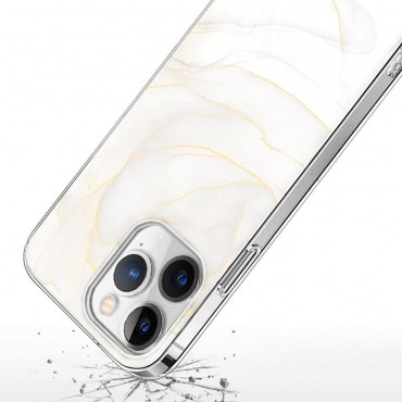 GamsTech  White Marble Phone Case