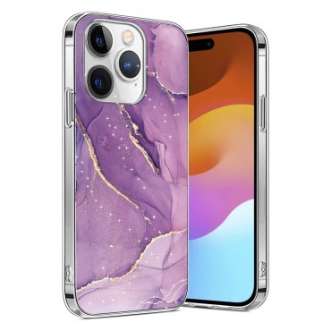 GamsTech Purple Marble Phone Case