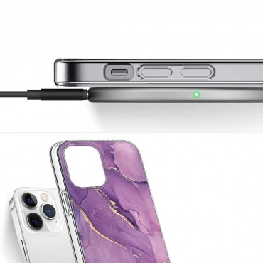 GamsTech Purple Marble Phone Case